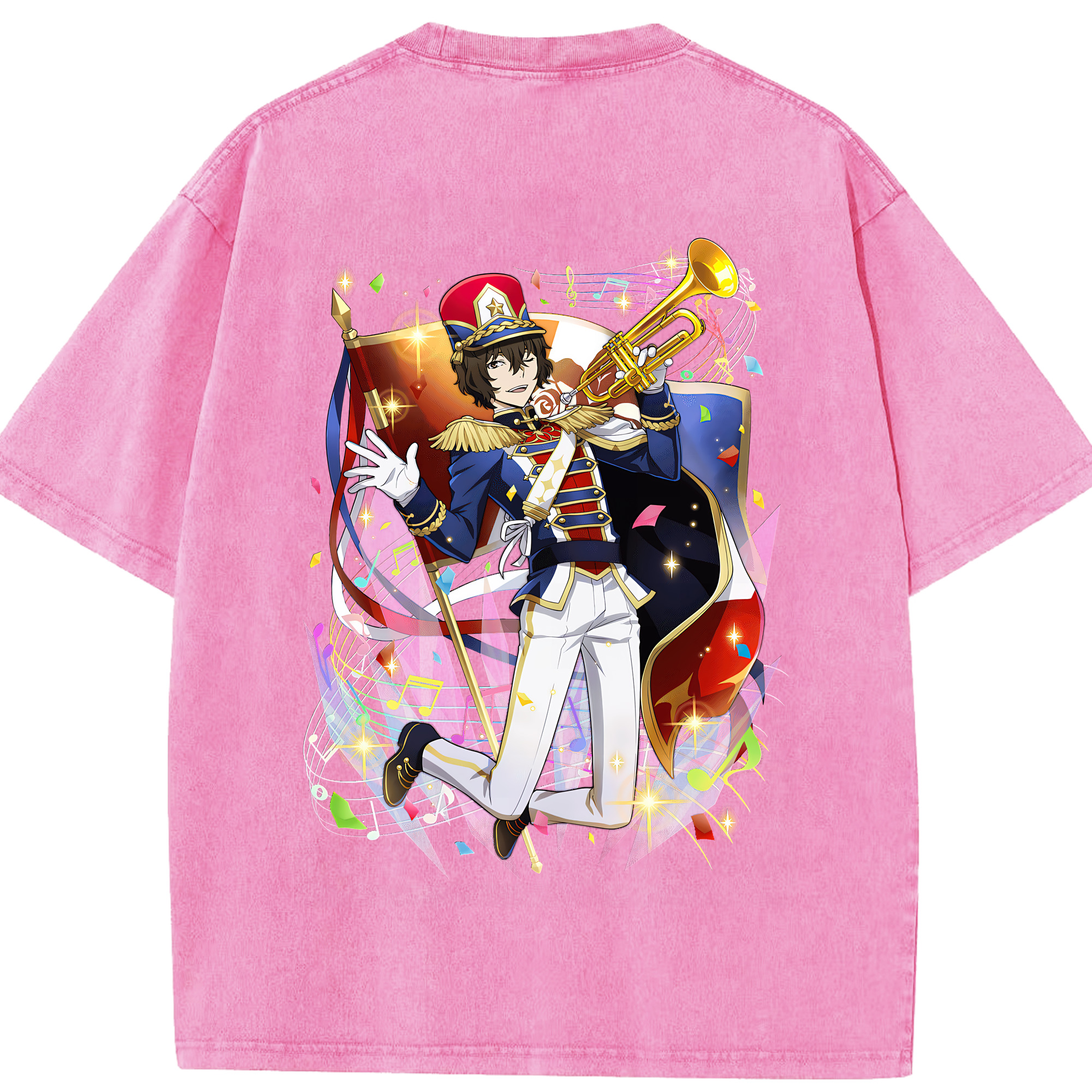 （画像用） 文豪ストレイドッグス Bungo Stray Dogs 綿100% ヴィンテージ風 半袖Tシャツ（背面プリント）